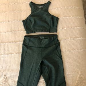 Outdoor voices green active wear set